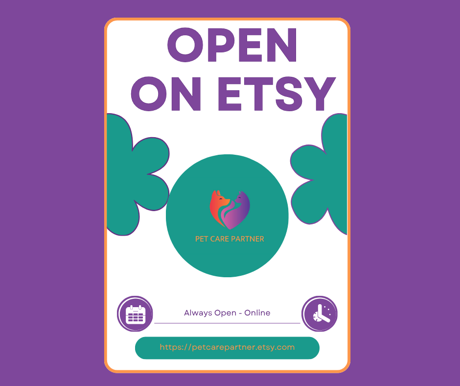 🎉 Exciting News: PetCarePartner Launches An Etsy Shop with Digital Printables for Pet&nbsp;Owners!